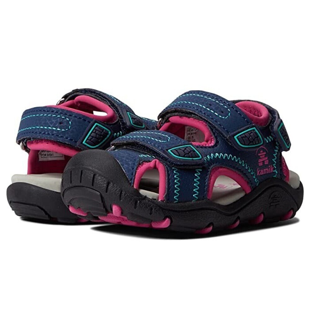 Kamik Seaturtle 2 Sandal Kids US 7 Light Navy Ankle Strap Fisherman JOBB094